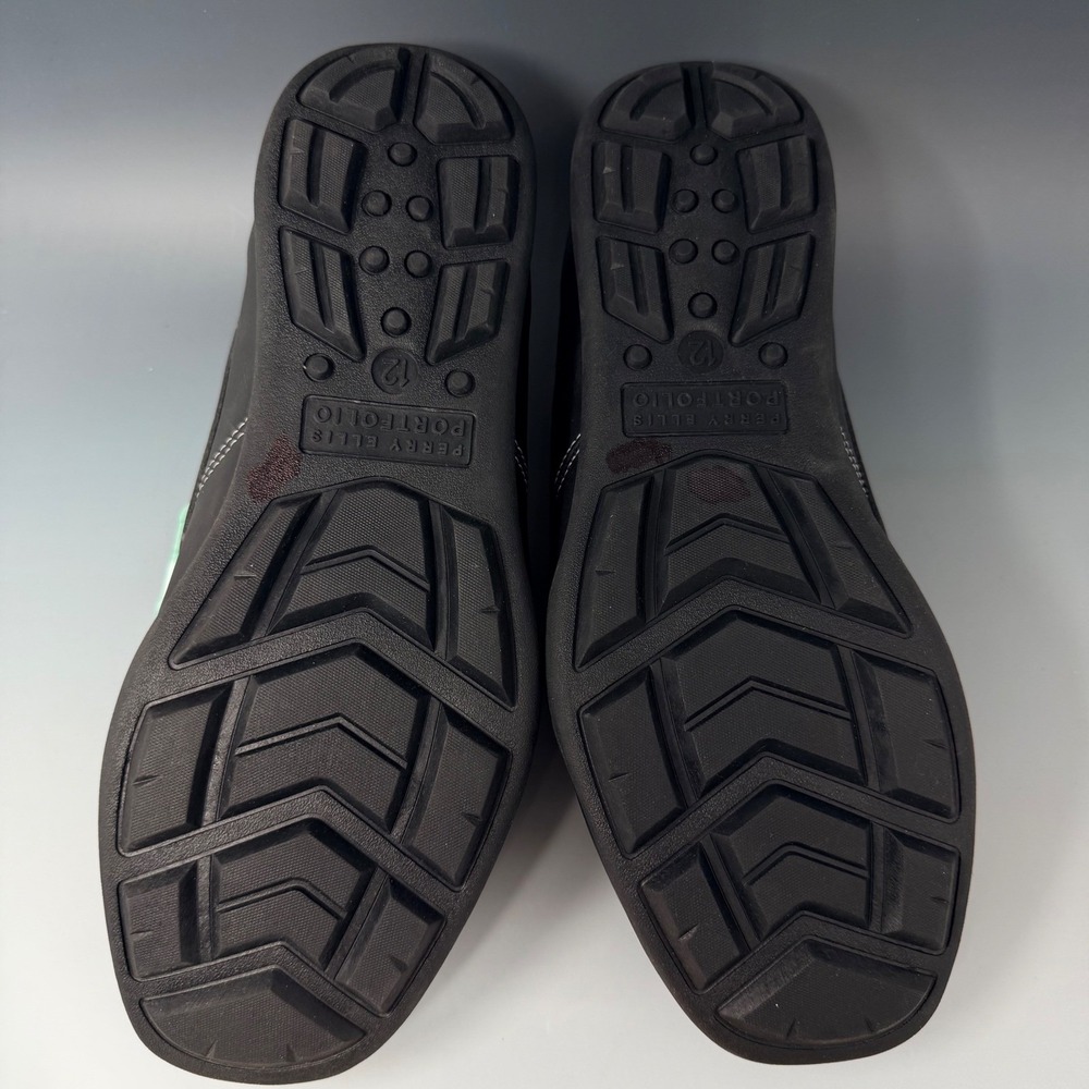 Perry Ellis Portfolio Walton Wide Mens 12W Black Slip On Loafers PEA11F020E-2W - Picture 14 of 15